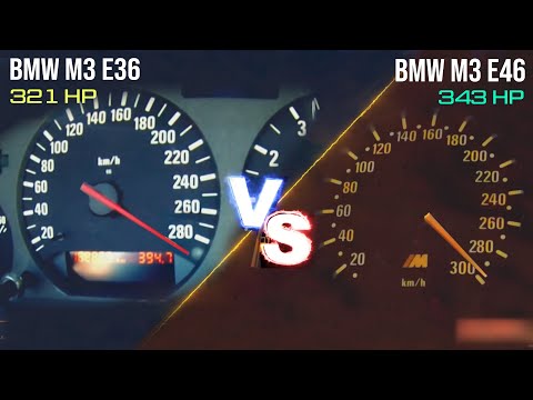 BMW M3 E36 VS BMW M3 E46 | Acceleration Battle 0-230 km/h