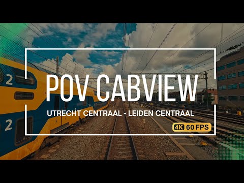 Train Cabview Netherlands 4K 60FPS / Utrecht to Leiden via Schiphol  / Natural Ambience