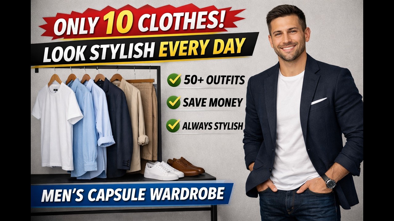 10 Men’s Capsule Wardrobe Essentials (Create 50+ Outfits with Just 10 Items!)