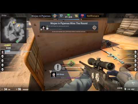 NiP Forest Clutches 1v2 AWP ELEAGUE Major Qualifier - NiP vs. Hellraisers.