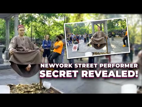 Secret Revealed New York Street Performer, Floating and Levitating Trick