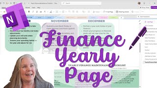 Pulling Text from PDF files in OneNote - Financial Yearly Maintenance Page
