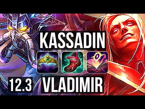 KASSADIN vs VLADIMIR (MID) | Rank 1 Kassadin, 9/1/3, Rank 11, Dominating | TR Challenger | 12.3