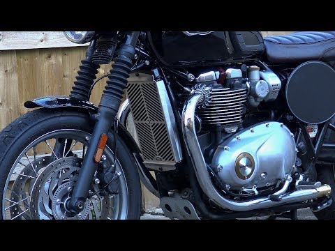 Triumph T120/Street Twin/Thruxton/Street Cup,R&G Custom Stainless Radiator guard.