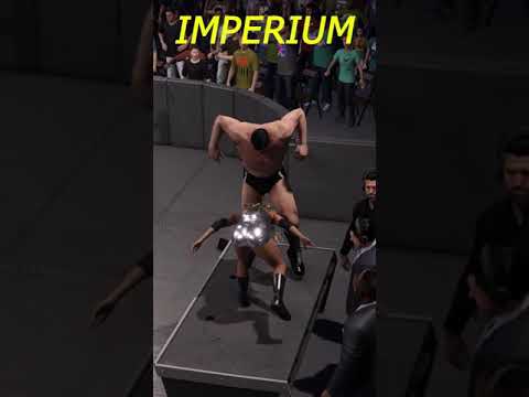 GUNTHER Hits Super PowerBomb To Trish Stratus  On  The Anouncer's Table #shorts #wwe2k22 #wwe