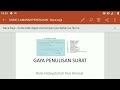 Bentuk Penulisan Surat