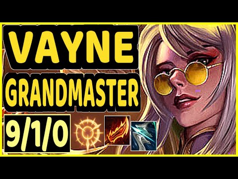 VAYNE - 9/1/0 KDA GAMEPLAY - BR Ranked GRANDMASTER