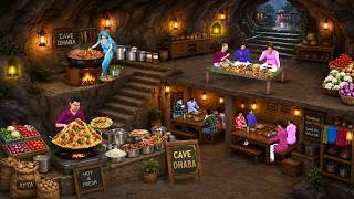 Barish Mei Gufa Chicken Biryani Wala Chicken Curry In Cave Street Food Hindi Kahaniya Moral Stories