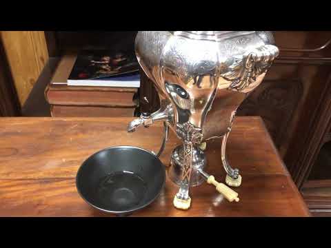 Antique Solid-Silver Samovar by André Aucog. France, 1887-1911