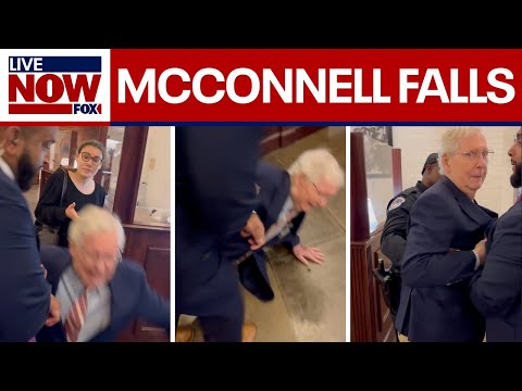 Video | Sen. Mitch McConnell falls in Capitol hallway