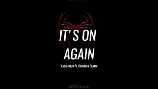 Alicia Keys ft. Kendrick Lamar - It&#39;s On Again-  Lyrics - Inglés/Español - The Amazing Spider-Man 2