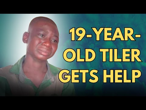 A 19-year-old poor Nigerian Tiler Samuel who got lucky