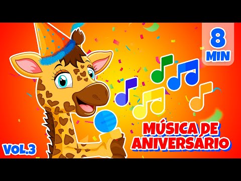 Música de Aniversário Vol. 3 - Giramille 8 min | Desenho Animado Musical