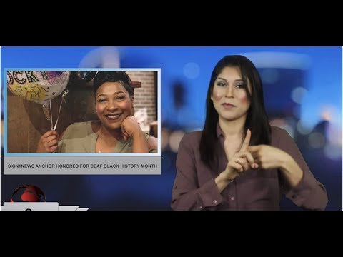 Sign1News anchor honored for Deaf Black History Month (ASL - 2.10.19)