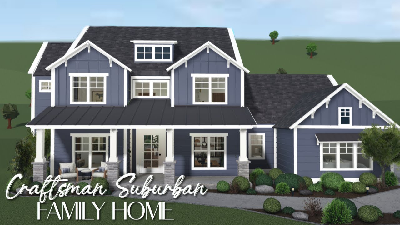 BLOXBURG: Craftsman Suburban Family Home | Part 1