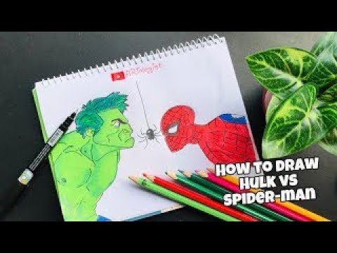 Coloring page spiderman on top of the hulk evil force / sky high electromania