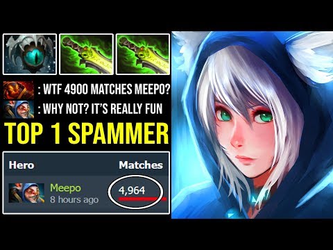 World Top 1 Meepo Immortal Spammer 4900 Matches Played Amazing Micro Deleted Pro Ember DotA 2