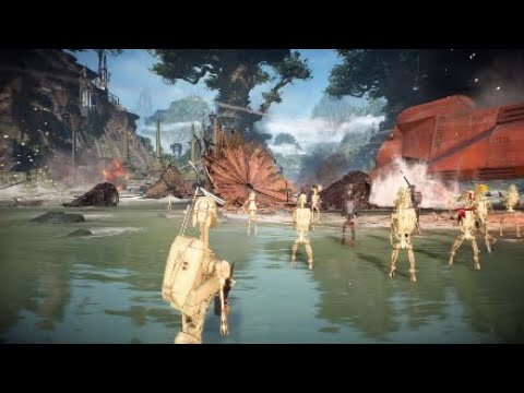 Star Wars Battlefront 2 - New Squad System Gameplay - Kashyyyk Galactic Assault