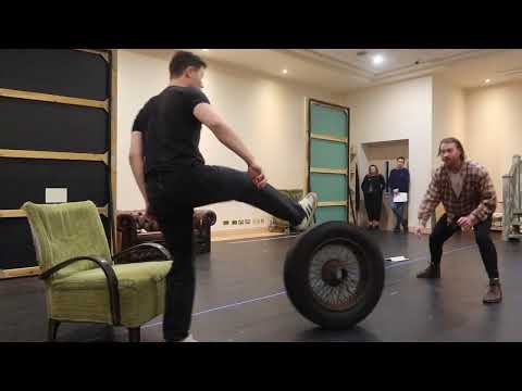 Alex James-Hatton (Clyde) and Sam Ferriday (Buck) Theatre When I Drive Bonnie and Clyde the Musical