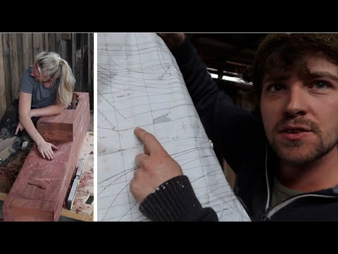 Shaping the keel timber & fastening in place (EP19)