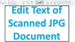 How to edit scanned Photos and documents without using any software | Ms Paint trick