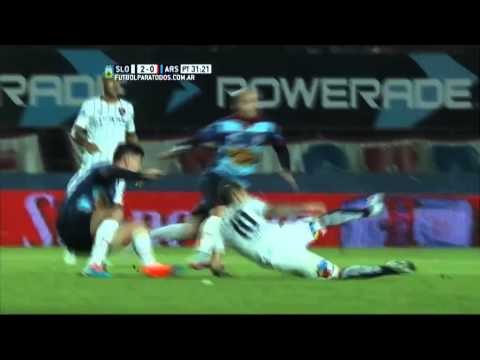 Lesión y cambio de Romagnoli. San Lorenzo 2 - Arsenal 0. Fecha 17. Primera División 2015. FPT.