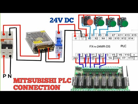 Mitsubishi PLC Connection Daigram! Mitsubishi Fx series PLC Wiring !