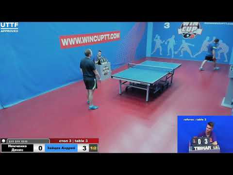 Немченко Денис 1-3 Зайцев Андрей Турнир Восток 5 WIN CUP 07.07.21 ПрямаяТрансляция Зал3