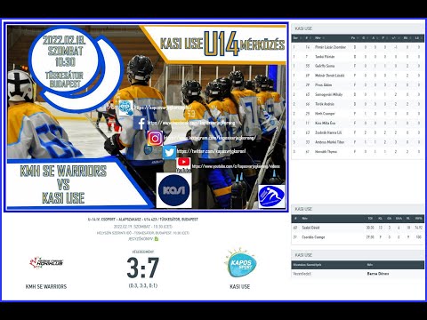 U14 KMH SE WARRIORS - KASI USE Jégkorong Mérkőzés Highlights 2022.02.19.