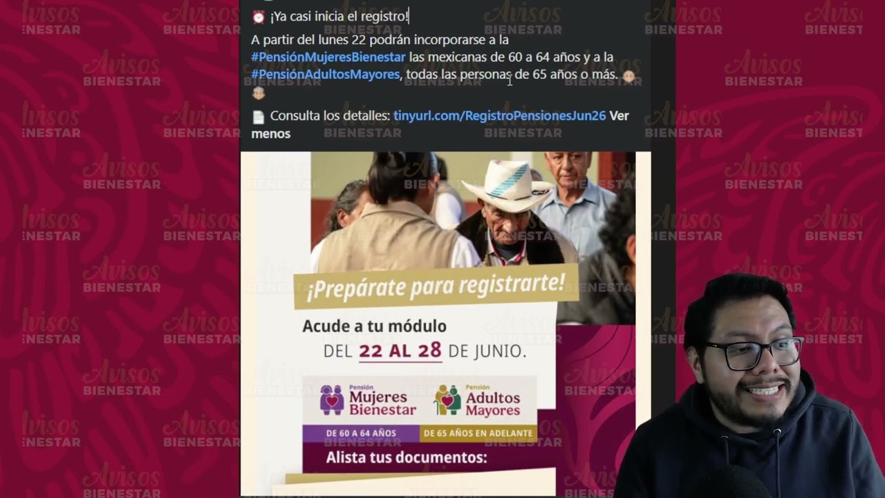 ¡YA INICIO EL REGISTRO!  a la pensión bienestar adultos mayores y pensión mujeres bienestar 60 y mas