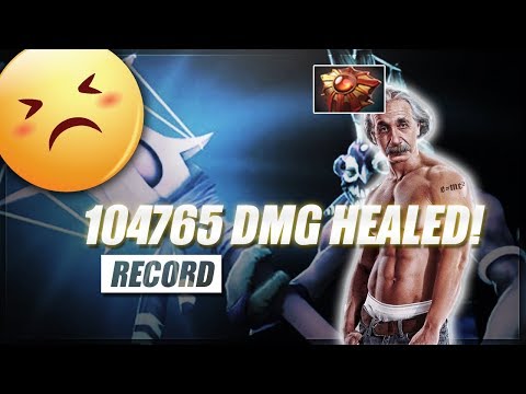 Dota Record! Dazzle 104765 dmg healed! | Dota 2 Highlights