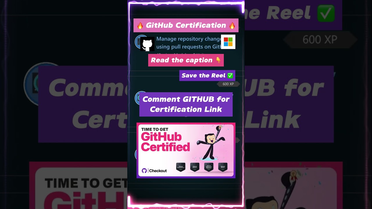 GitHub Certification 🔥  #shorts #github #coding #microsoft