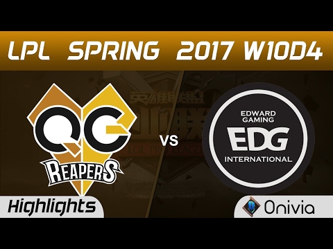 QG vs EDG Highlights Game 3 LPL Spring 2017 W10D4 QG Reapers vs Edward Gaming