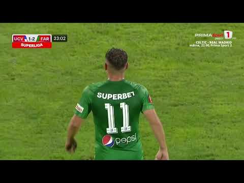 GOOOL! CSU Craiova - Farul 1-2. Torje îl învinge pe Lazar cu un lob superb