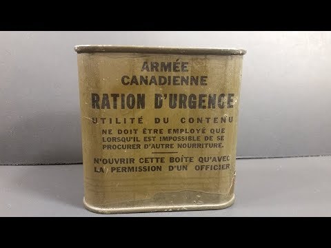 1944 Canadian Army Emergency Ration MRE Review Survival Meal Ready to Eat Tasting Test