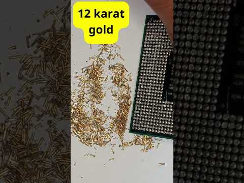 Extracting gold from CPU computer scrap. Gold value in CPUs 1