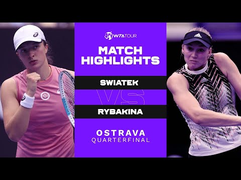 Теннис Iga Swiatek vs. Elena Rybakina | 2021 Ostrava Quarterfinal | WTA Match Highlights