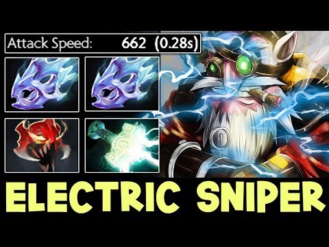 Crazy Max Attack Speed Build Electric Sniper 4 Hits/Sec Top Immortal Rank Gameplay Dota 2