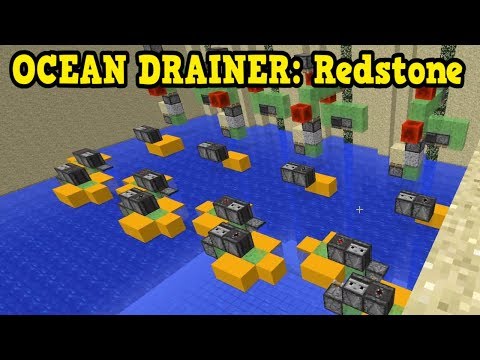 Minecraft Insanity Redstone - OCEAN DRAINING MACHINE