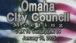 preview picture of video 'Omaha Nebraska City Council Meeting, January 13, 2015'