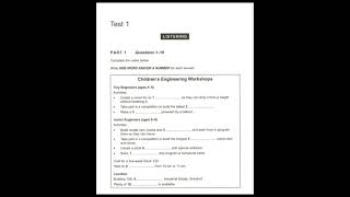 Cambridge 16, Test 1 Listening audios with an answer key