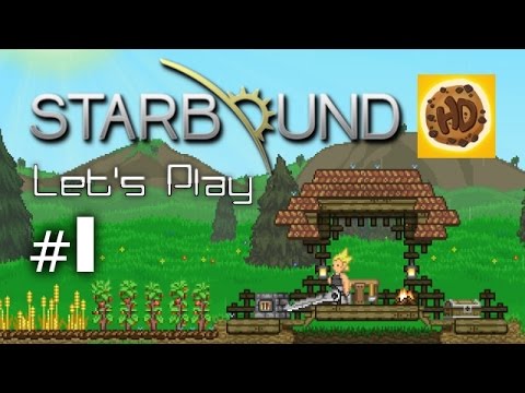 Starbound Let's Play Part 1: Crafting, Base & Survival (Bonus Happy)