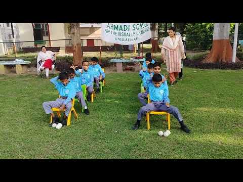 #Ball passing game with special flowers (visually challenged students)#Ahmadi school #AMU