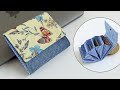 DIY Easy Small Floral and Denim Accordion Wallet | Old Jeans Idea | Wallet Tutorial | Upcycle Craft