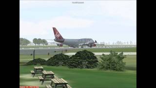 preview picture of video 'FSX - The famous Virgin Atlantic VS075 (Take-off & Landing)'