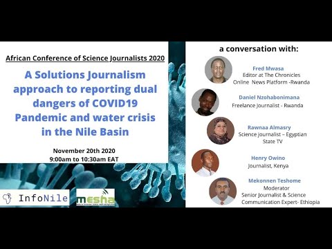 Conference: Reporting on the dual dangers of the pandemic and a water crisis in the Nile Basin