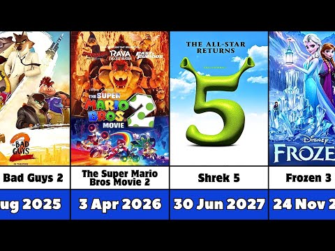 Upcoming Animated Movie Sequels 2025-2030 | Disney, Pixar & DreamWorks Full List