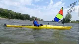 preview picture of video 'First time kayak sailor makes windy day look easy.'