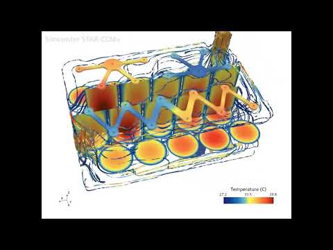 EV Battery Pack Cooling CFD Simulation