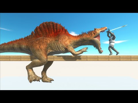 Spino Battle on Wooden Stick - Animal Revolt Battle Simulator